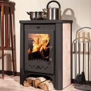 Печь - камин Бавария с плитой и т/о