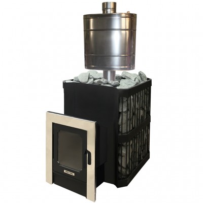 Печь банная Жарсталь Синара скала антрацит сетка со стальной дверцей (до 20м3) С/П Печь банная Жарсталь Синара скала антрацит сетка со стальной дверцей (до 20м3) С/П
