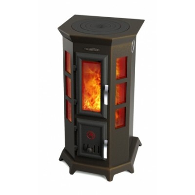 Печь - камин ТМФ Статика Секста черная бронза Печь - камин ТМФ Статика Секста черная бронза