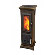 Печь - камин ТМФ Статика Тетра мини черная бронза