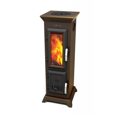 Печь - камин ТМФ Статика Тетра мини черная бронза Печь - камин ТМФ Статика Тетра мини черная бронза