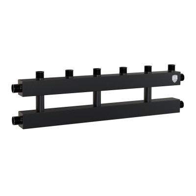 Коллектор на 3 (4) отопительных контура, Ду 25 с кронштейнами Коллектор на 3 (4) отопительных контура, Ду 25 с кронштейнами