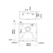 Мойка IDDIS Edifice нерж. сталь, матовое золото, EDI44B0i77