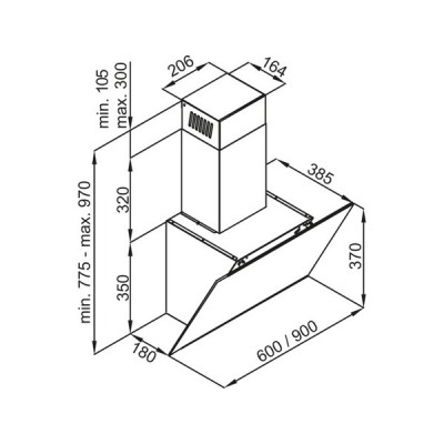 Вытяжка MAUNFELD AURORA 90 черный матовый Вытяжка MAUNFELD AURORA 90 черный матовый
