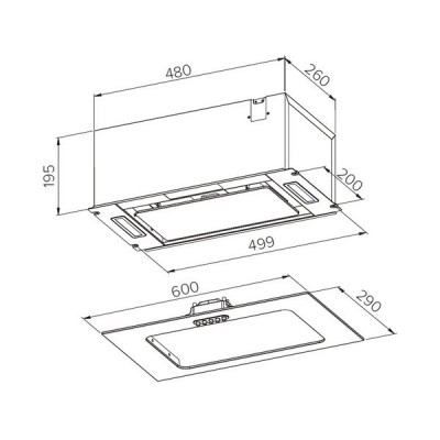 Вытяжка MEFERI INBOX60BG GLASS ULTRA Вытяжка MEFERI INBOX60BG GLASS ULTRA