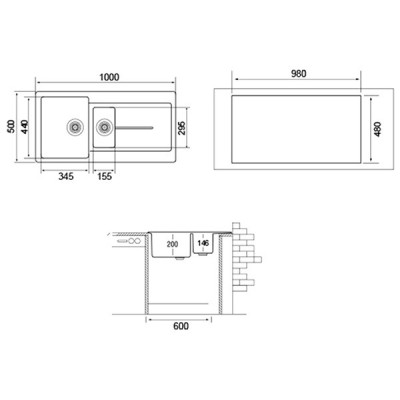 Мойка "Longran" Enigma ENG1000.500 15 - 07 Alpina Мойка "Longran" Enigma ENG1000.500 15 - 07 Alpina