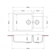 Мойка "Longran" Enigma ENG860.500 15 - 07 Alpina