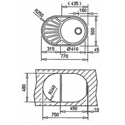 Мойка Teka DR-77 1B 1D нерж.сталь матовая (40127301) Мойка Teka DR-77 1B 1D нерж.сталь матовая (40127301)