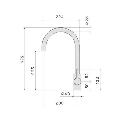Смеситель Falmec ISEO ROUND BK Смеситель Falmec ISEO ROUND BK