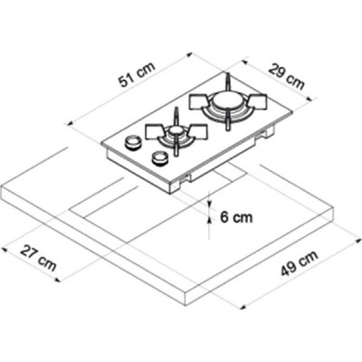 Варочная панель De Dietrich DPG3301B газовая Варочная панель De Dietrich DPG3301B газовая