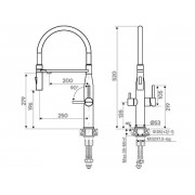 Смеситель Kuchenstern ELIT-FE нержавеющая сталь