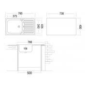 Мойка Ukinox Классика CLM760.435 -GW6K 2L