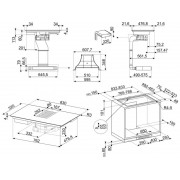 Варочная панель с встр. вытяжкой SMEG HOBD482D индукционная