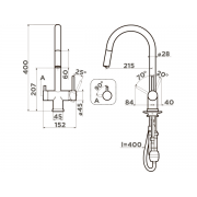 Смеситель Omoikiri Akita-S-C латунь/хром (4994330)
