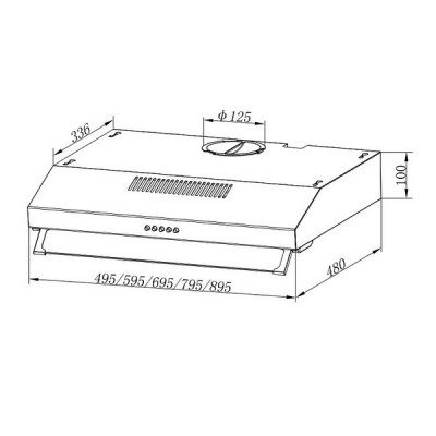 Вытяжка Evelux Ulla 60 W Вытяжка Evelux Ulla 60 W