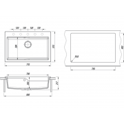 Мойка Florentina Ромия 770 серый шелк