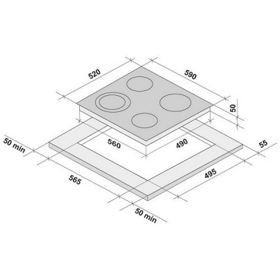 Варочная панель KRONA ORSA 60 WH электрическая Варочная панель KRONA ORSA 60 WH электрическая