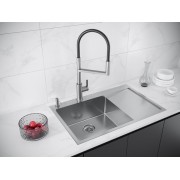 Мойка Paulmark Atlan L-edge PM777851-BSL, брашированная нерж. сталь