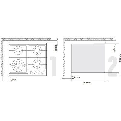 Варочная панель Kanzler KG 016 S газовая Варочная панель Kanzler KG 016 S газовая