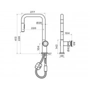 Смеситель Omoikiri Arita-SB-GB латунь/графит (4994355)