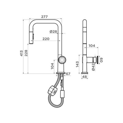 Смеситель Omoikiri Arita-SB-GB латунь/графит (4994355) Смеситель Omoikiri Arita-SB-GB латунь/графит (4994355)