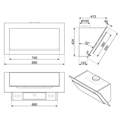 Вытяжка SMEG KV194N Вытяжка SMEG KV194N