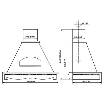 Вытяжка Elikor Бельведер 60П-650-П3Д бежевый/дуб неокр Вытяжка Elikor Бельведер 60П-650-П3Д бежевый/дуб неокр