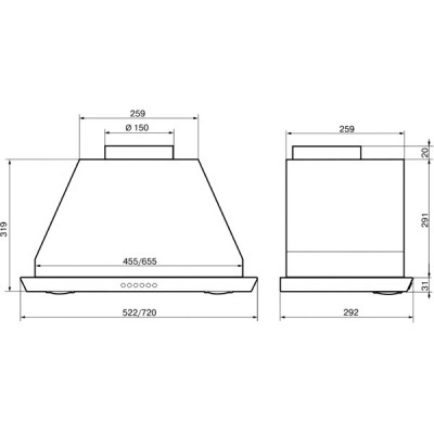 Вытяжка Elikor Врезной блок 52П-1000-Э4Д крем Вытяжка Elikor Врезной блок 52П-1000-Э4Д крем