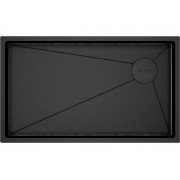 Мойка Paulmark Next-skew 740 PM887444-GM, вороненая сталь