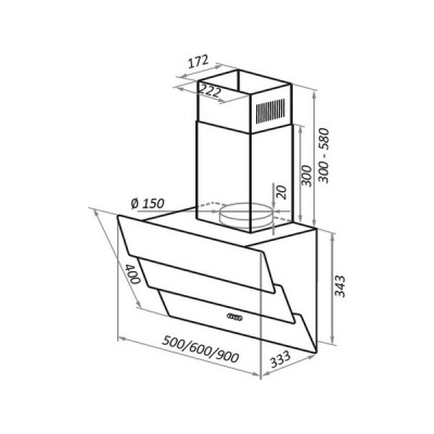 Вытяжка MAUNFELD Cascada 60 белый Вытяжка MAUNFELD Cascada 60 белый