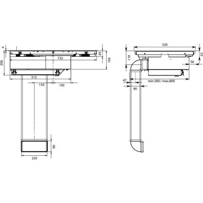 Варочная панель Falmec ZERO 76 индукционная с вытяжкой Варочная панель Falmec ZERO 76 индукционная с вытяжкой
