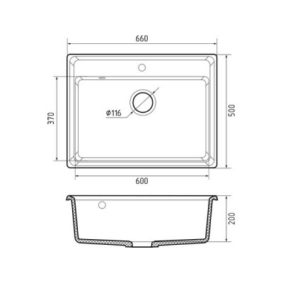 Мойка Granfest GF-LV-660 графит Мойка Granfest GF-LV-660 графит