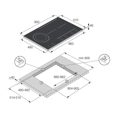 Варочная панель ASKO HID925MFC индукционная Варочная панель ASKO HID925MFC индукционная