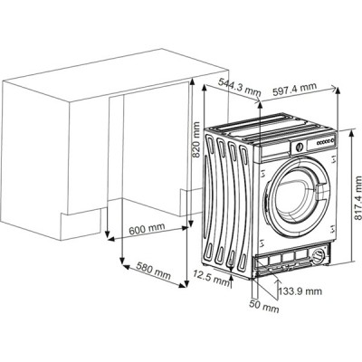 Встраиваемая стиральная машина KRONA KAYA 1200 7K WHITE KRWM107 Встраиваемая стиральная машина KRONA KAYA 1200 7K WHITE KRWM107
