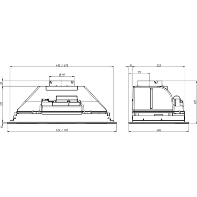 Вытяжка Elikor Врезной блок BREEZE 52Н-450-П3Д нерж Вытяжка Elikor Врезной блок BREEZE 52Н-450-П3Д нерж