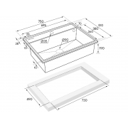 Мойка Paulmark Stepia 80+ролл-мат Step, черный металлик/брашированная нерж. сталь