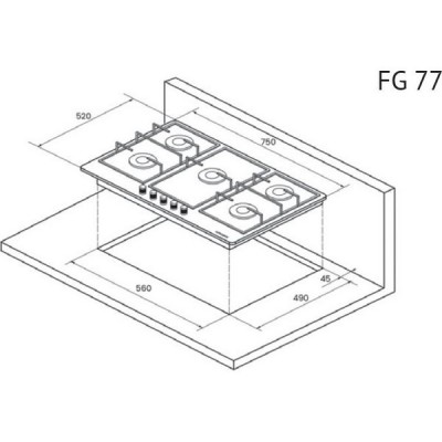 Варочная панель Kuppersberg FG 77 B газовая Варочная панель Kuppersberg FG 77 B газовая