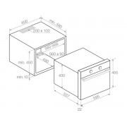 Духовой шкаф Pando PHC-943 компактный с СВЧ