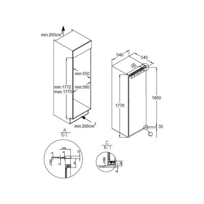 Морозильная камера MAUNFELD MBFR177NFWGR Inverter встраиваемая Морозильная камера MAUNFELD MBFR177NFWGR Inverter встраиваемая