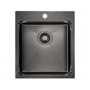 Мойка Paulmark Favor PM214551-GM, вороненая сталь