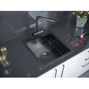 Мойка Paulmark Favor PM214551-GM, вороненая сталь