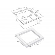 Мойка Paulmark Favor PM214551-GM, вороненая сталь