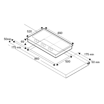 Варочная панель Bertazzoni PM365S0X газовая Варочная панель Bertazzoni PM365S0X газовая