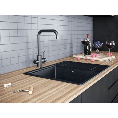 Смеситель Paulmark Logas Lo213021-418, черный металлик Смеситель Paulmark Logas Lo213021-418, черный металлик