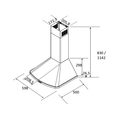 Вытяжка BRANDT AD1046X Вытяжка BRANDT AD1046X