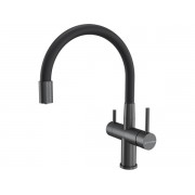 Смеситель Kuchenstern WURM-FE вороненая сталь