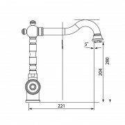 Смеситель IDDIS Oldie, OLDBRL0i05