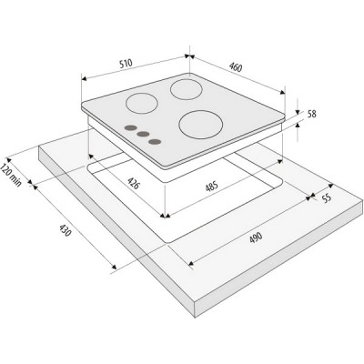 Варочная панель KRONA ANIMA 45 IV газовая Варочная панель KRONA ANIMA 45 IV газовая
