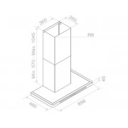 Вытяжка Pando P-827/90 IX-TOUCH 850 SEC