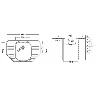 Мойка Ukinox Гранд GRL780.490 -GT8K 2C Мойка Ukinox Гранд GRL780.490 -GT8K 2C